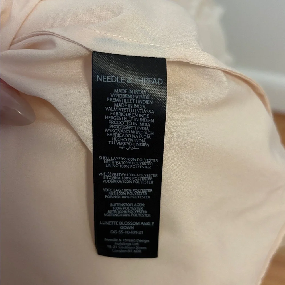 NEEDLE & THREAD WOMENS LUNETTE BLOSSOM ANKLE LENGTH GOWN DRESS SEQUIN TULLE 4 - Picture 15 of 15